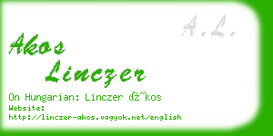 akos linczer business card